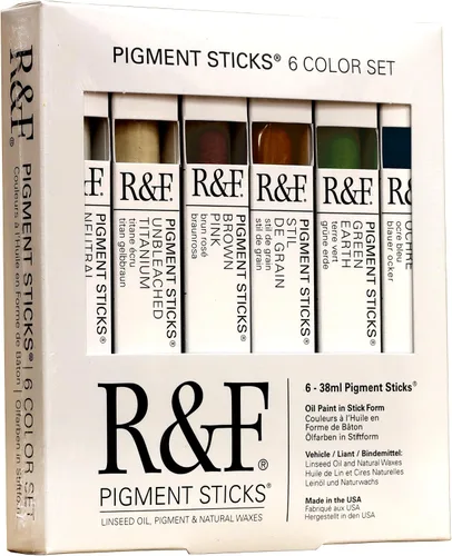Miniatura 346 de Pinturas R&F Hechas a Mano - Palo de Pigmento al Óleo Profesional, Gris Neutro Medio, 188 ml