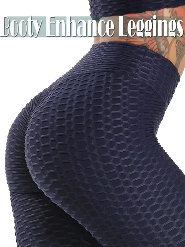 Miniatura 77 de SEASUM - Pantalones de yoga de cintura alta para mujer, con control de abdomen y realce de glúteos, leggings favorecedores para entrenar y correr