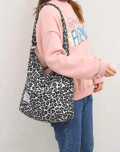 Miniatura 113 de Covelin - Bolsa de hombro informal de lona para mujer, estilo bohemio y retro, bolsa de mano, bolso cruzado, tamaño grande