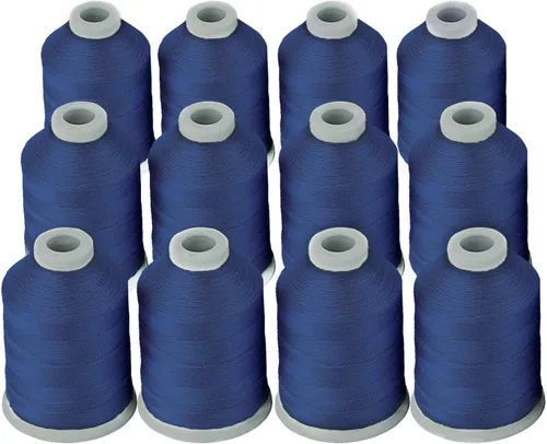 Miniatura 16 de Simthread Hilo de coser para todos los propósitos, 12 carretes tamaño 40D/2 hilo de poliéster para costura, acolchado y máquina de coser, prácticos