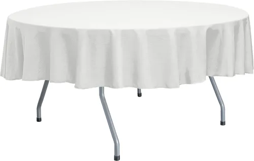 Miniatura 44 de ULTIMATE TEXTILE Mantel redondo reversible Shantung Satin Majestic de 72 pulgadas, color verde salvia