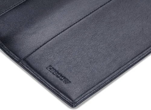 Miniatura 4 de HISCOW Funda minimalista para chequera, cuero de grano completo