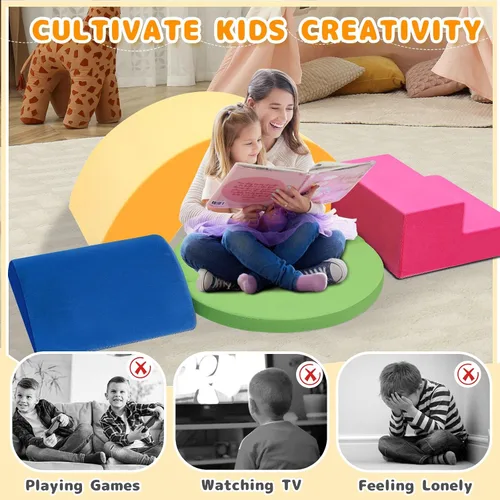 Miniatura 5 de Edbuosy Juguetes de escalada suaves para niños pequeños, juego de 5 bloques de escalada de espuma para bebés, para interiores, juguetes de escalada