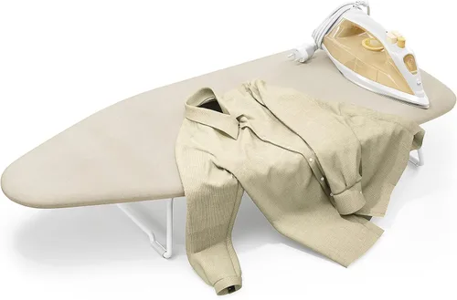 Miniatura 10 de Tabla de planchar pequeña de 12 x 38 pulgadas, tabla de planchar pequeña con base de metal de malla, mini tablas de planchar de mesa que ahorran