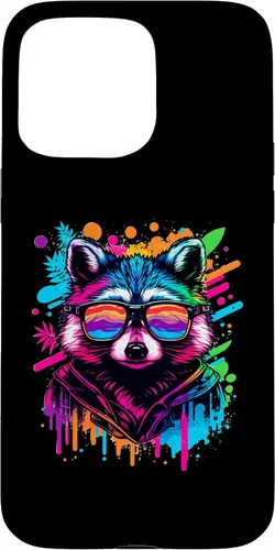 Miniatura 30 de Rainbow Raccoon Sunglasses Vaporwave Synthwave Retrowave Case for iPhone 17 Pro