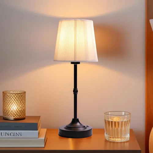 Miniatura 5 de Lámpara de Mesa Recargable Inalámbrica, Luz Cálida de Escritorio, Lámparas Táctiles Inalámbricas con Brillo Regulable Sin Escalones y Pantalla