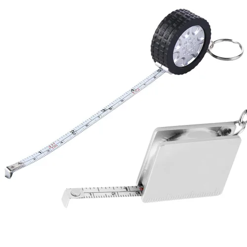 Miniatura 3 de Leadigol Llavero de cinta métrica, 2 unidades, llavero retráctil de 1M, regla de tracción portátil, pequeño llavero de bolsillo de acero inoxidable