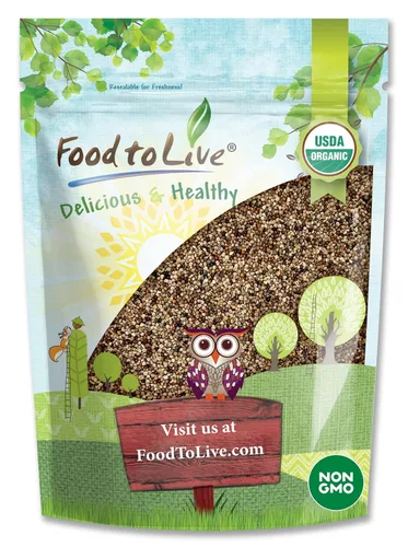 Food to Live Semillas orgánicas de Kaniwa, 5 libras, grano Canihua sin OMG, Kosher, crudo, vegano, germinable, a granel, rica en proteínas, fibra