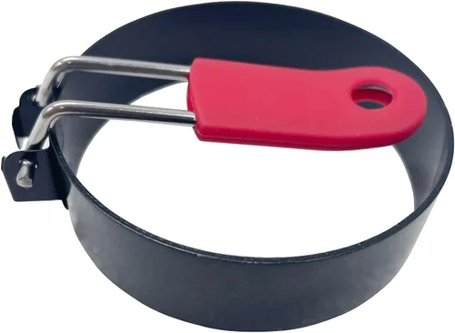Miniatura 6 de 2 anillos de huevo, molde redondo de acero inoxidable de 3 pulgadas para magdalenas inglesas, molde antiadherente para panqueques con cepillo