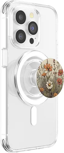 Miniatura 3 de Bonito diseño botánico de flores silvestres con patrón vintage PopSockets MagSafe PopGrip para iPhone