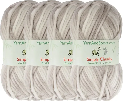 Miniatura 51 de JubileeYarn Halo Fables Yarn - 100g/Skein Bulky Polyester - North Wind Sun - 2 Skeins