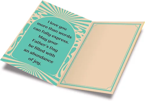 Miniatura 2 de Prime Greetings Tarjeta del día del padre para hijo, hecha en Estados Unidos, ecológica, tarjeta gruesa con sobre de primera calidad de 5 x 7.75