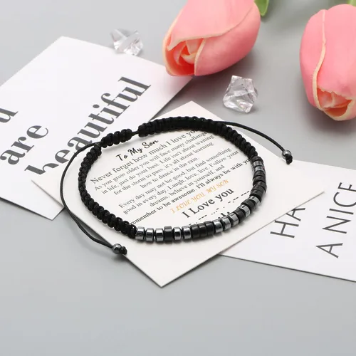 Miniatura 4 de JoycuFF Pulseras de código morse para mujeres y hombres, regalos de aniversario de cumpleaños para mejor amiga, mamá, hija, nieta, hijo, novio