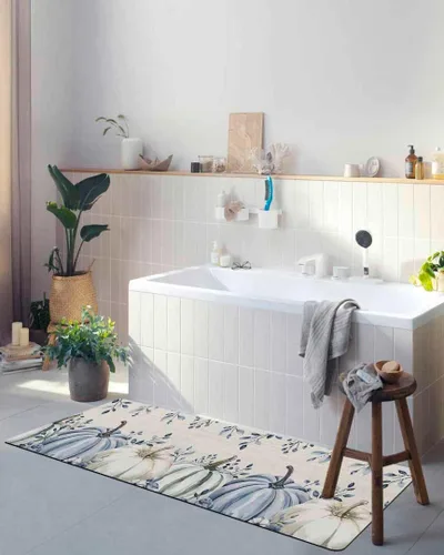 Miniatura 5 de Tapete de baño de otoño para bañera, antideslizante, de secado rápido y absorbente, de tierra de diatomeas, para ducha, fregadero de cocina