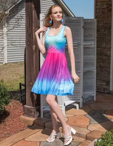 Miniatura 63 de uideazone - Vestido de mujer sin mangas cuello redondo de verano, para playa, casual, Midi línea A.