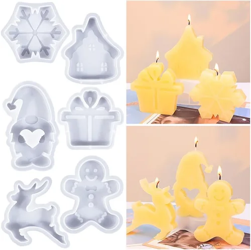 Miniatura 9 de Cestony 3 moldes de silicona para velas en forma de corazón, flores, panal, para manualidades, velas de resina, aromaterapia, cera, jabón, flores