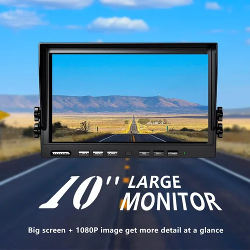 Miniatura 7 de ZEROXCLUB Sistema de cámara de respaldo inalámbrico 1080P para caravana, remolque, camión, cámper, monitor DVR de 10 pulgadas, grabación de visión