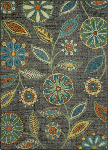 Miniatura 27 de Maples Rugs Reggie - Alfombra de pasillo floral, fabricada en Estados Unidos, lavable, antideslizante, alfombra de interior para cocina, pasillo