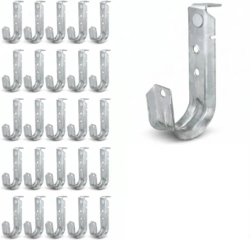 Miniatura 10 de Zonon 1 Pcs J Hooks Ceiling Mount Metal J Hooks Support Heavy Duty G60 Galvanized Steel Cable Management for Hanging Attaching to Vertical Surfaces