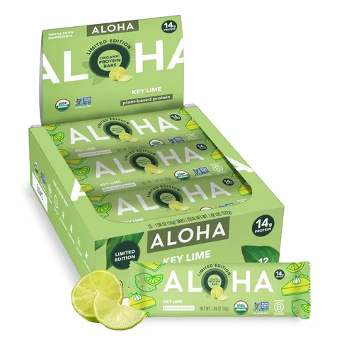 Miniatura 27 de ALOHA Barras de proteínas orgánicas a base de plantas, almendras y chocolate de coco, 12 unidades, barras de 1.98 onzas, veganas, bajas en azúcar