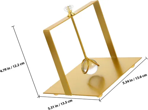 Miniatura 2 de MAGICLULU Metal Napkin Holder with Weighted Arm, Gold Metal Paper Towel Dispenser Stand for Kitchen and Dining Tabletop Use, Modern Square Napkin