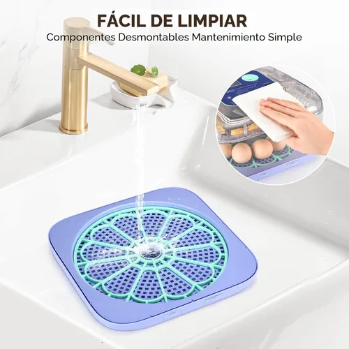 Miniatura 6 de Incubadoras para incubar huevos, incubadora inteligente de huevos con control de humedad y temperatura y girador automático, incubadora de huevos