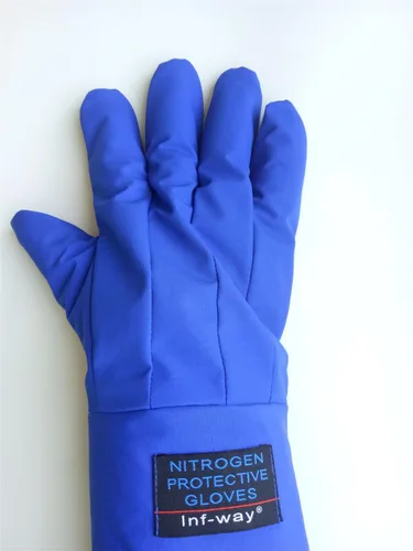 Miniatura 4 de Inf-way Guantes criogénicos de baja temperatura LN2 guantes protectores de nitrógeno líquido de almacenamiento en frío Guantes de seguridad