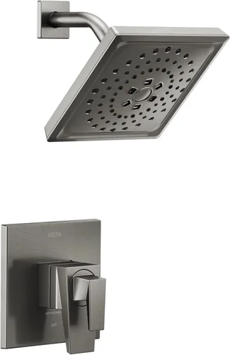 Delta Faucet T17243-KS-PR Trillian - Bañera o ducha, mango doble, acero inoxidable negro
