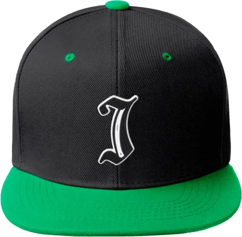 Miniatura 1261 de Daxton Gorra clásica con visera de billete plano con letras del alfabeto inglés antiguo de la A a la Z