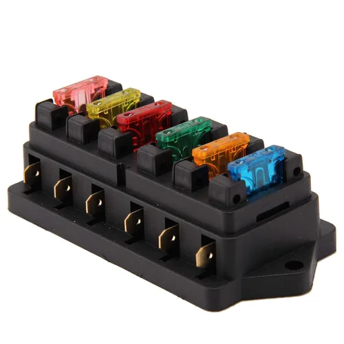 Miniatura 4 de MASO Caja de fusibles de coche 6 vías hoja de fusibles bloque titular 12 V 24 V coche camión circuito marino estándar ATC