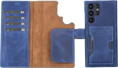 Miniatura 89 de Venito Florence - Funda de piel compatible con Samsung Galaxy S9, extra segura con bloqueo RFID, cartera desmontable para teléfono (gris decolorado)