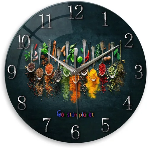Miniatura 16 de Reloj de pared moderno negro y dorado con pilas, reloj de pared silencioso de 12 pulgadas, reloj de pared de vidrio sin tictac para sala de estar