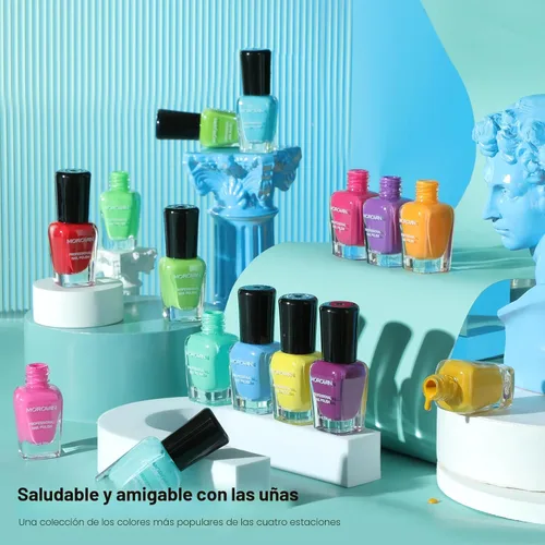 Miniatura 7 de Morovan Juego de 15 esmaltes de uñas de larga duración de secado rápido de 0.27 onzas de color brillante para mujer