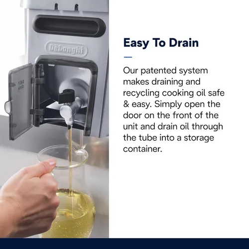 Miniatura 4 de Freidora De’Longhi Livenza con sistema EasyClean, zona fría, termostato ajustable, piezas aptas para el lavavajillas, gran capacidad, fácil drenaje