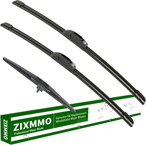 Miniatura 13 de Juego de 3 limpiaparabrisas de 24 + 17 pulgadas con limpiaparabrisas trasero de 12 pulgadas de repuesto para Toyota Rav4 2006-2012, calidad original