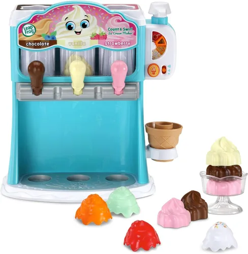 Miniatura 9 de LeapFrog Count and Swirl - Juego para hacer helados para niños a partir de 2 años, color azul
