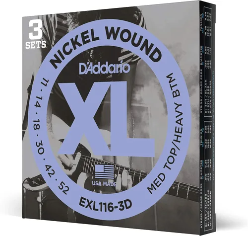 Miniatura 8 de D'Addario XL EXL115-10P - Cuerdas de níquel para guitarra eléctrica de 6 cuerdas, entonación perfecta, sensación consistente, durabilidad fiable