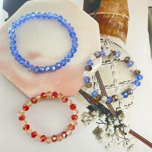 Miniatura 6 de 500 piezas de cuentas de cristal de vidrio facetado de 4 mm con agujero para pulseras, collares, aretes, joyería DIY, manualidades (Serie Negra)