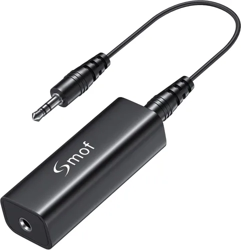 Smof Aislador de ruido de bucle de tierra mejorado, filtro de ruido para audio de automóvil/sistema estéreo doméstico (elimina el ruido del zumbido