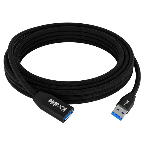 Miniatura 7 de Cable de extensión USB 3.0 de 1 pie (paquete de 2), cable extensor tipo A macho a hembra, trenzado de nailon, transferencia de datos de 5 Gbps