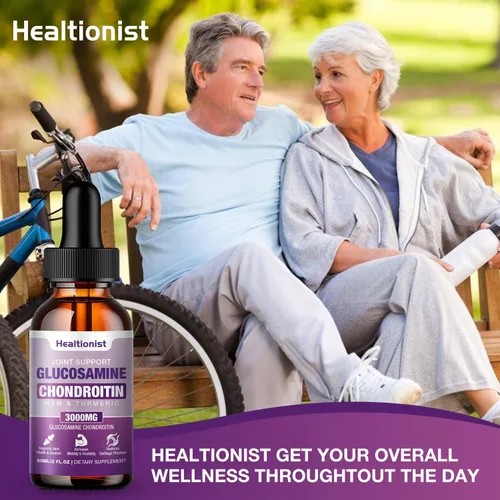Miniatura 7 de 1 paquete de gotas líquidas de glucosamina condroitina MSM, suplemento de apoyo articular extra fuerte para adultos, hombres y mujeres, quercetina