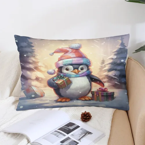 Miniatura 13 de Fundas de almohada de primavera con bonitos muñecos de nieve, fundas de almohada rústicas para vacaciones, funda de almohada tamaño Queen