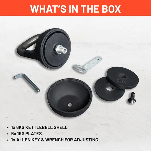 Miniatura 6 de Adjustable Kettlebell 6-12kg [Bells of Steel] Kettle Bell Weight Set, Steel Shell, Internally-Loaded for Full Body Workouts, Competition Standard