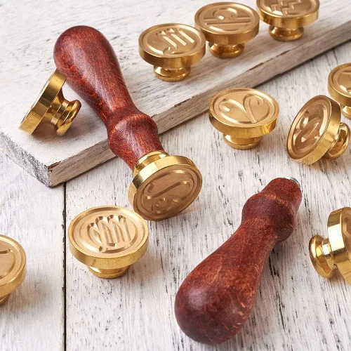 Miniatura 5 de Beadthoven - Juego de sellos de cera con 12 piezas de signos del zodiaco completo con temática de constelaciones, cabezas de latón y 2 asas