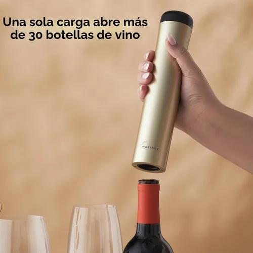 Miniatura 4 de Rabbit Sacacorchos Eléctrico Automático - Abridor de Vino Manos Libres con Cortador de Papel de Aluminio Integrado, Abrebotellas Eléctrico