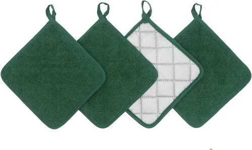 Juego de 4 soportes de algodón para ollas de algodón, lavables a máquina, resistentes al calor, para uso diario, cocina, almohadillas calientes,