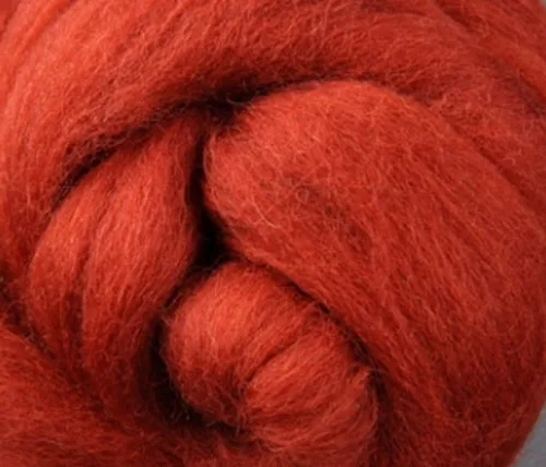 Corriedale Lana Roving de una onza de colores surtidos para fieltro y hilado (chocolate)