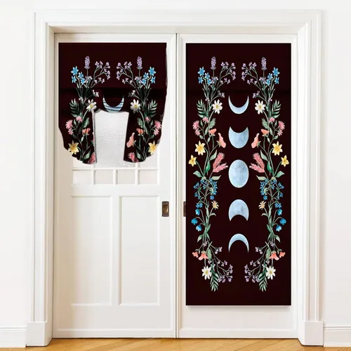 Miniatura 8 de Cortinas de puerta negras y rojas para ventanas de puerta, estampado de leopardo y cebra, cortinas de ventana para puerta de vidrio francesa