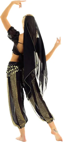 Miniatura 2 de TiaoBug Women's Belly Dancer India Dance Outfit Halloween Carnival Performance Costume