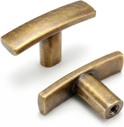 Miniatura 22 de homdiy Paquete de 10 manijas de gabinete de latón antiguo con agujero central de 3 pulgadas, aleación de zinc resistente, tiradores de cajón de arco